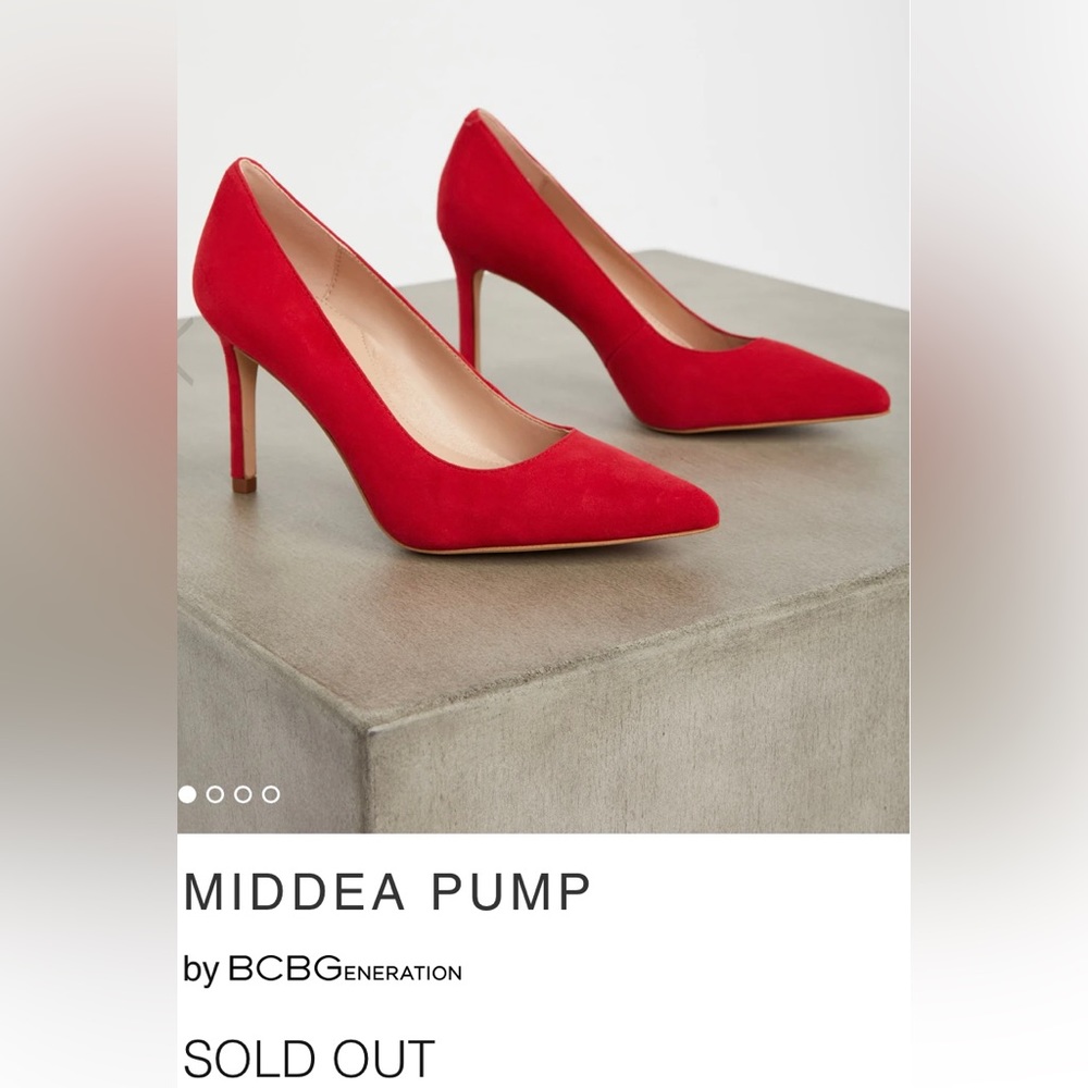 BCBG Generation Red Suede Pump